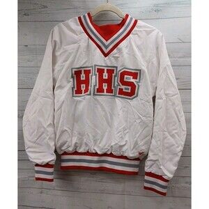 Vtg Varsity Spirit Cheerleader Pullover Jacket HHS White Red SMALL